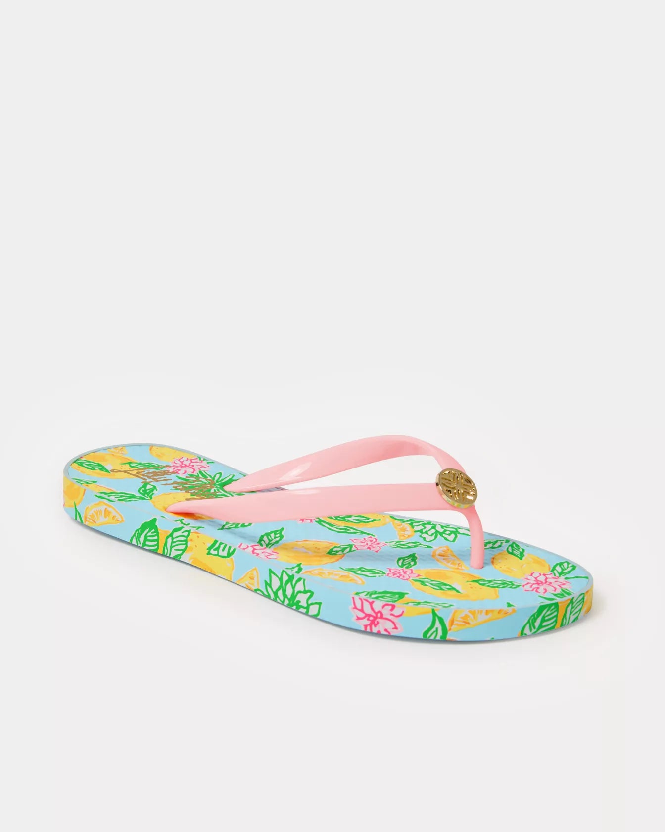 Lilly Pulitzer Pool Flip Flop Bluette Make Lemonade Shoe
