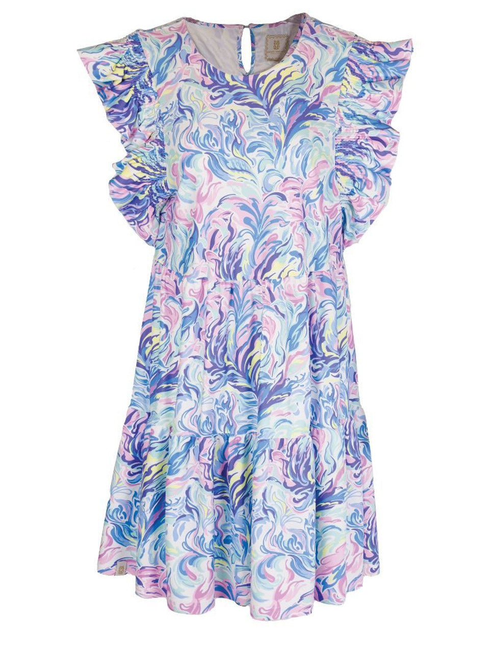 Simply Southern Watercolor Ruffle Sleeve Dress