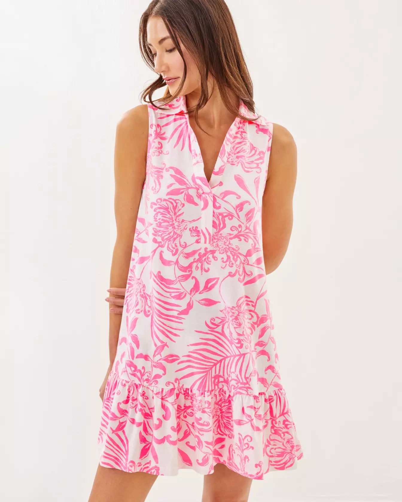 Lilly Pulitzer Riegan Dress Rousseau Pink Glisten In The Sun