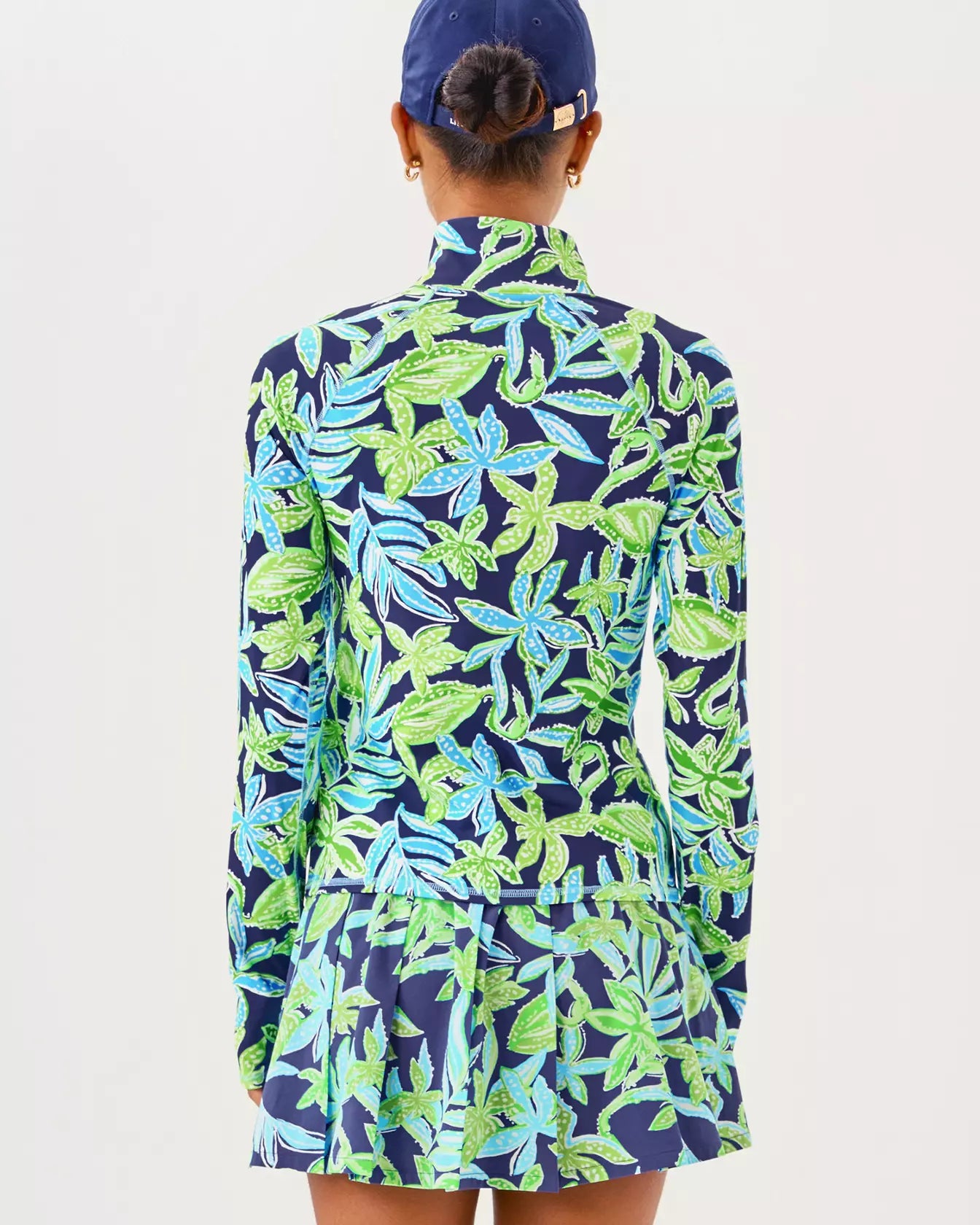 Lilly Pulitzer Breaker Jacket UPF 50+ Sapphire Pool Tropical Pool