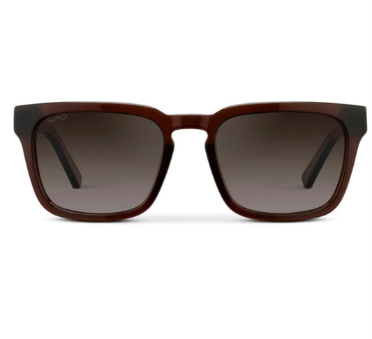 WMP Maverick Polarized Sunglasses Burnt Cedar Brown and Brown Gradient Lens