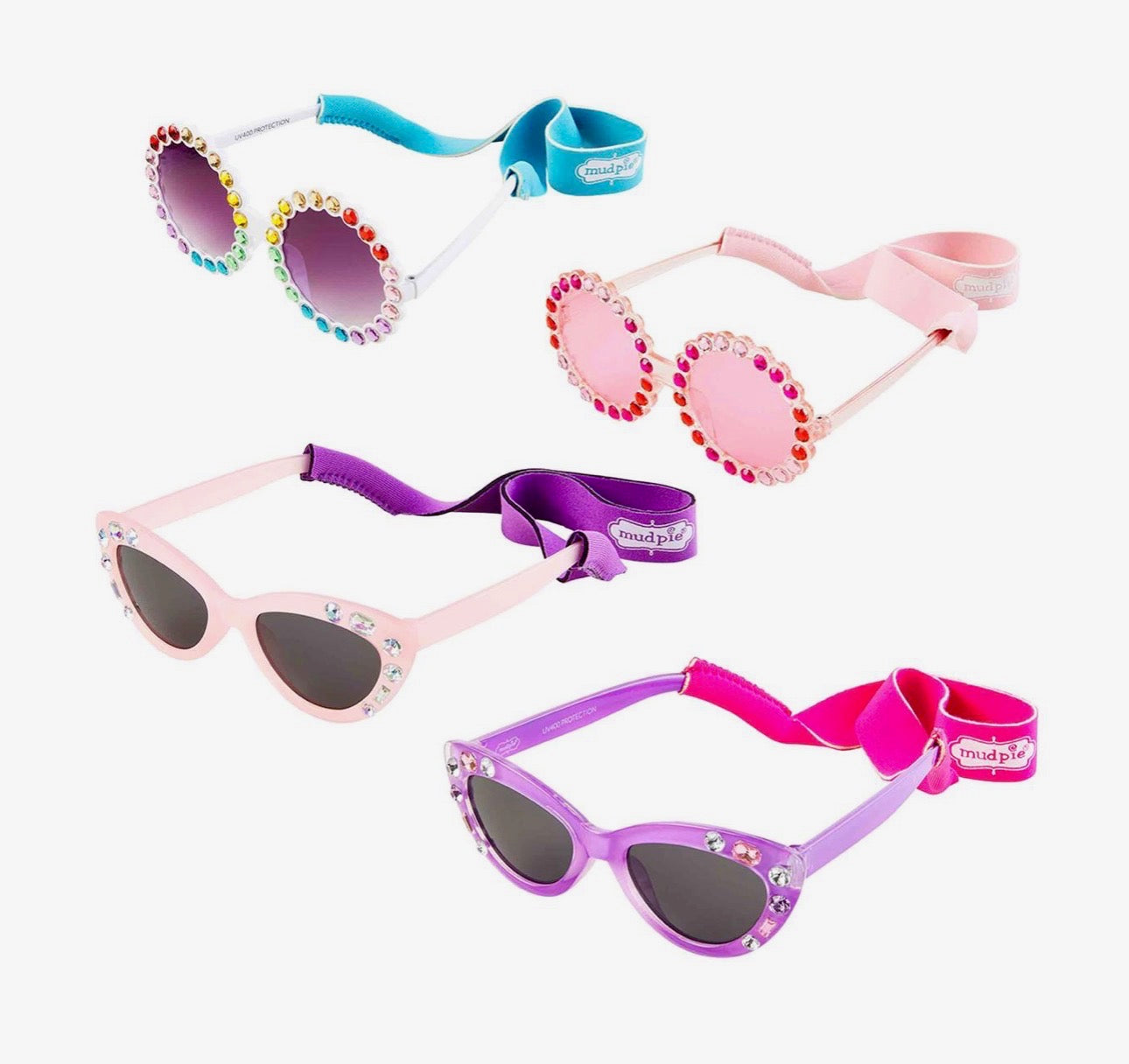Mud Pie Girls Toddler Sunglasses & Neoprene Neck Strap