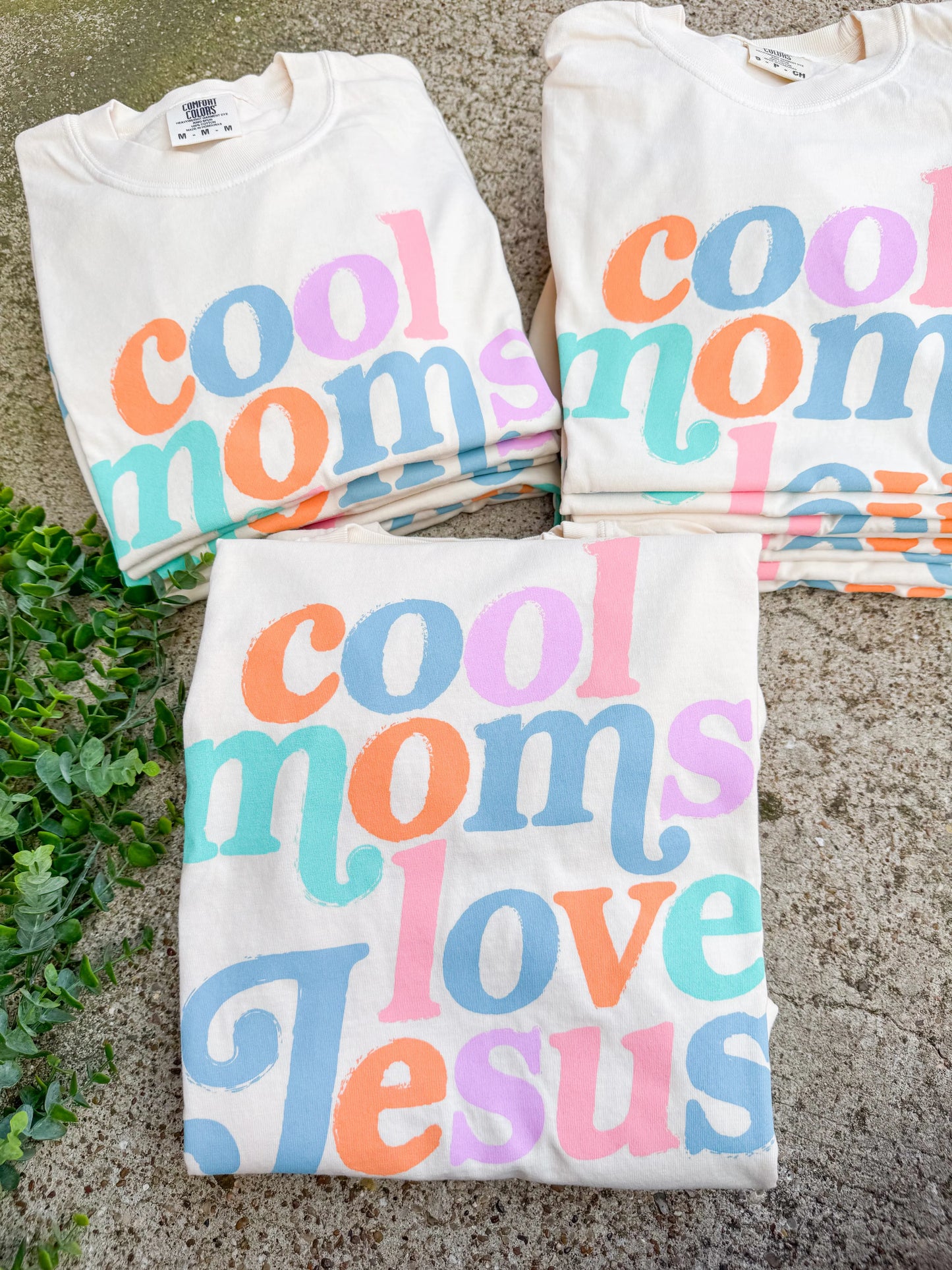 Cool Moms Love Jesus Ivory Graphic Tee