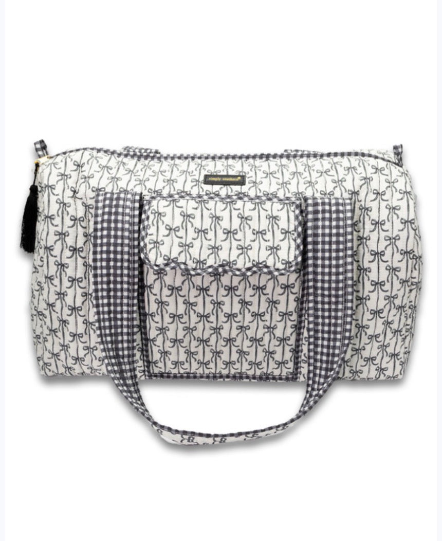 Simply Southern Black Bow Duffle Bag