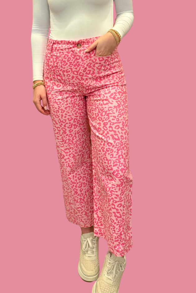 Dolly Pink Leopard Print Pants