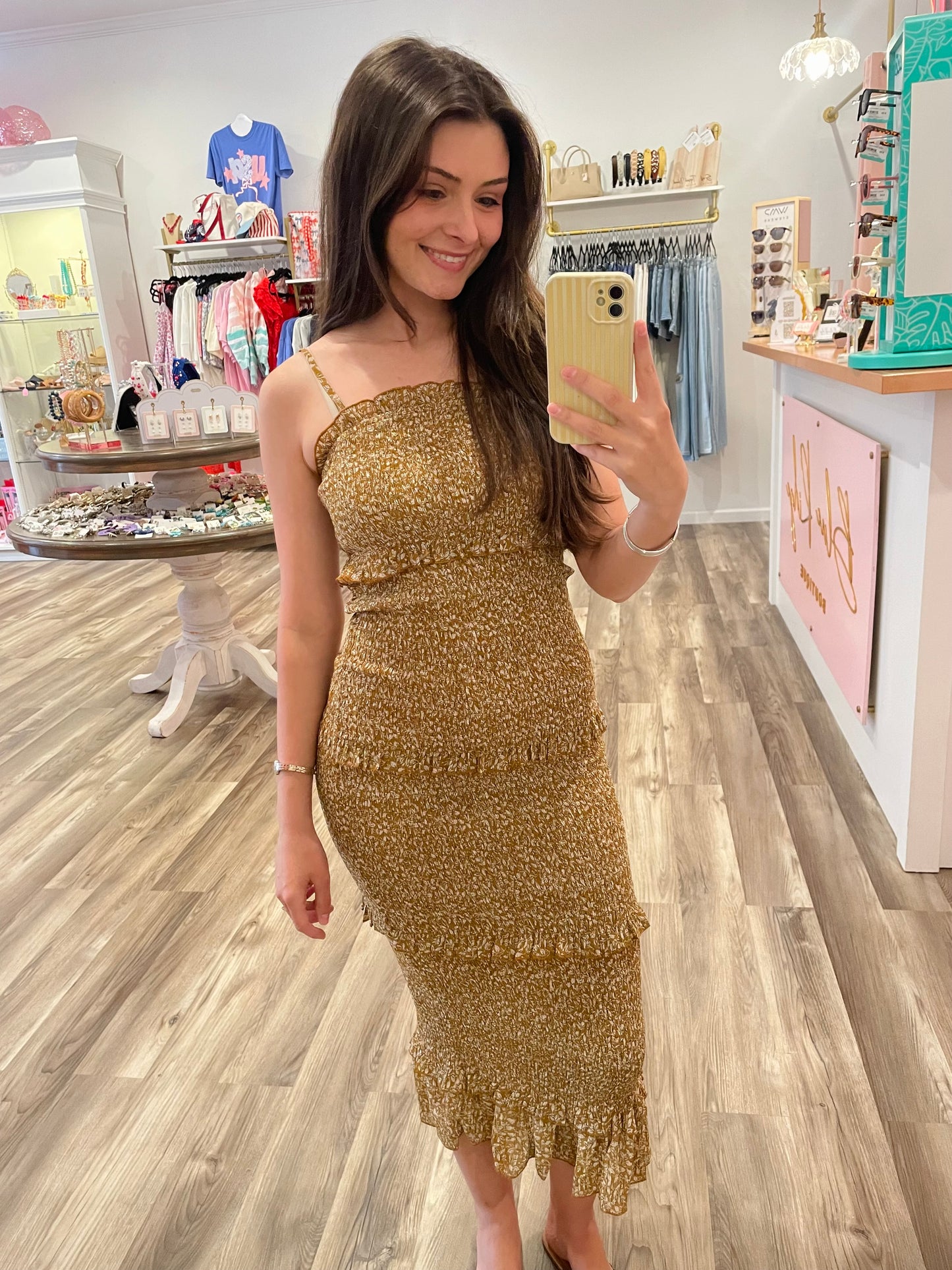 Sybil Smocked Maxi Dress