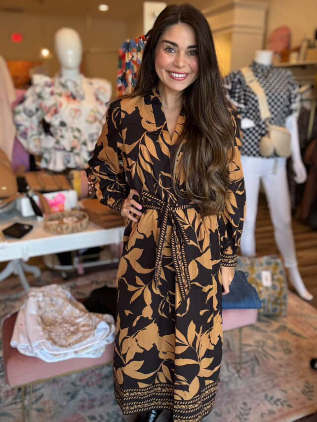 Macee Printed Midi Dress