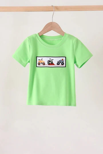 Little Boy Embroidered Truck Shirt
