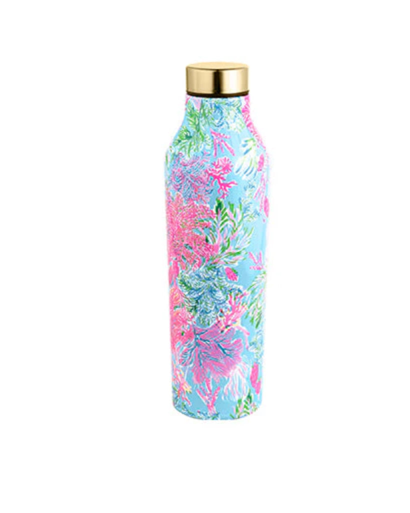 Lilly Pulitzer Stainless Steel Water Bottle, Cay to my Heart