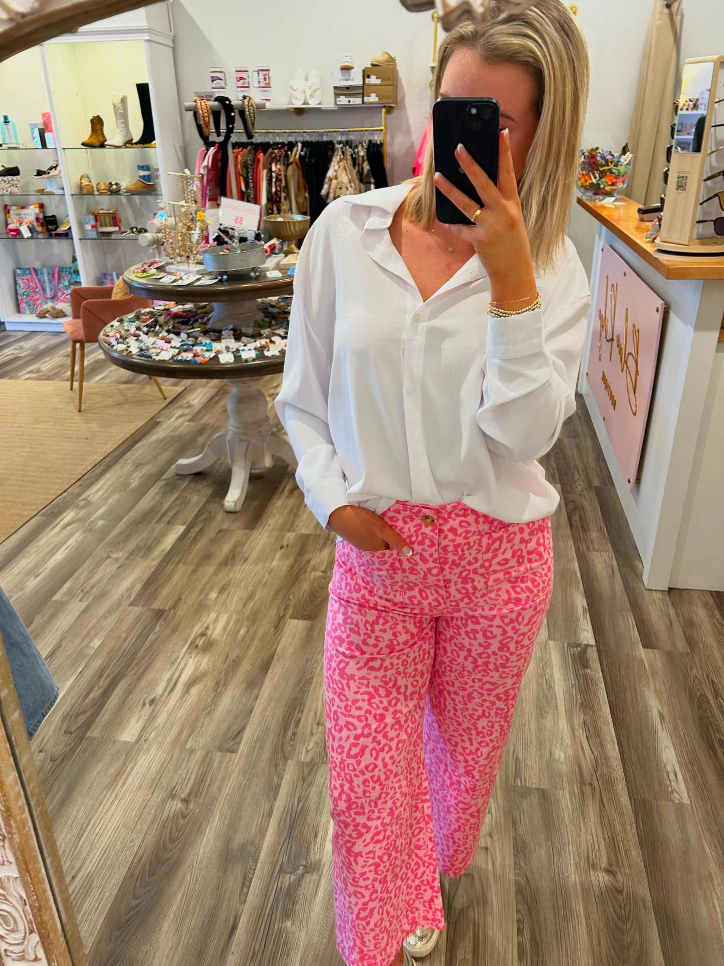 Dolly Pink Leopard Print Pants