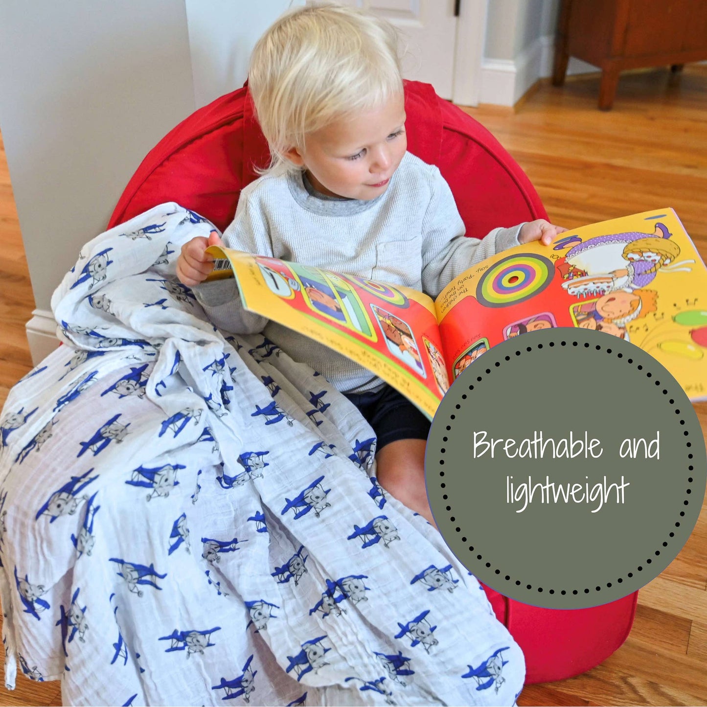 Up, Up, Up and Away Baby Swaddle Blanket