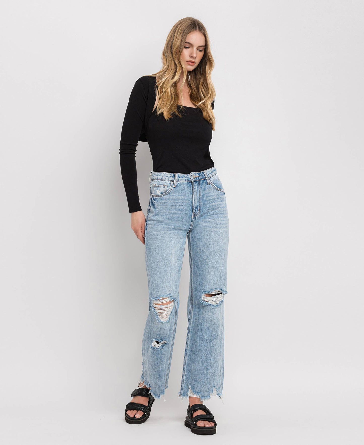 Crystal 90'S VINTAGE SUPER HIGH RISE FLARE