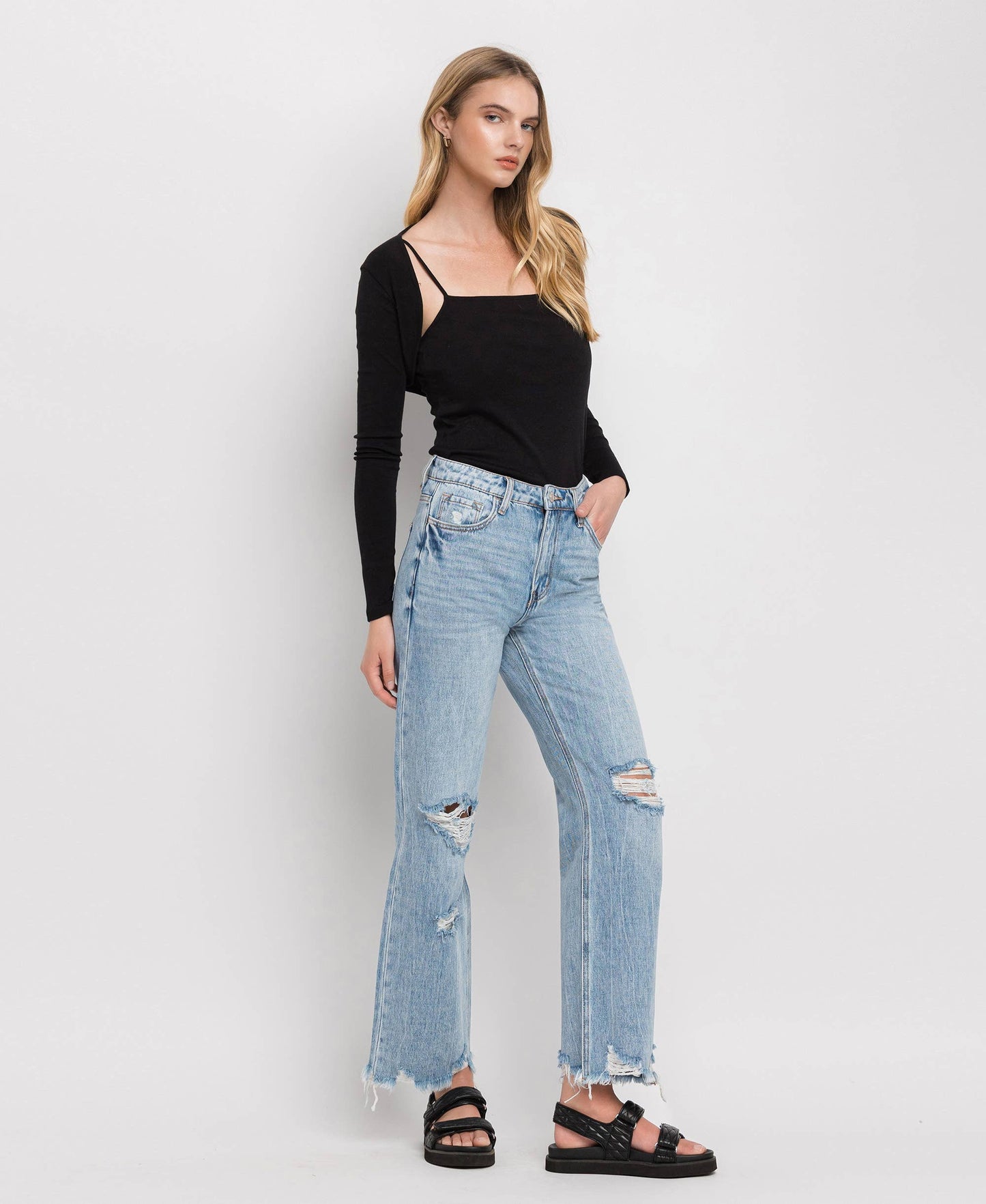 Crystal 90'S VINTAGE SUPER HIGH RISE FLARE