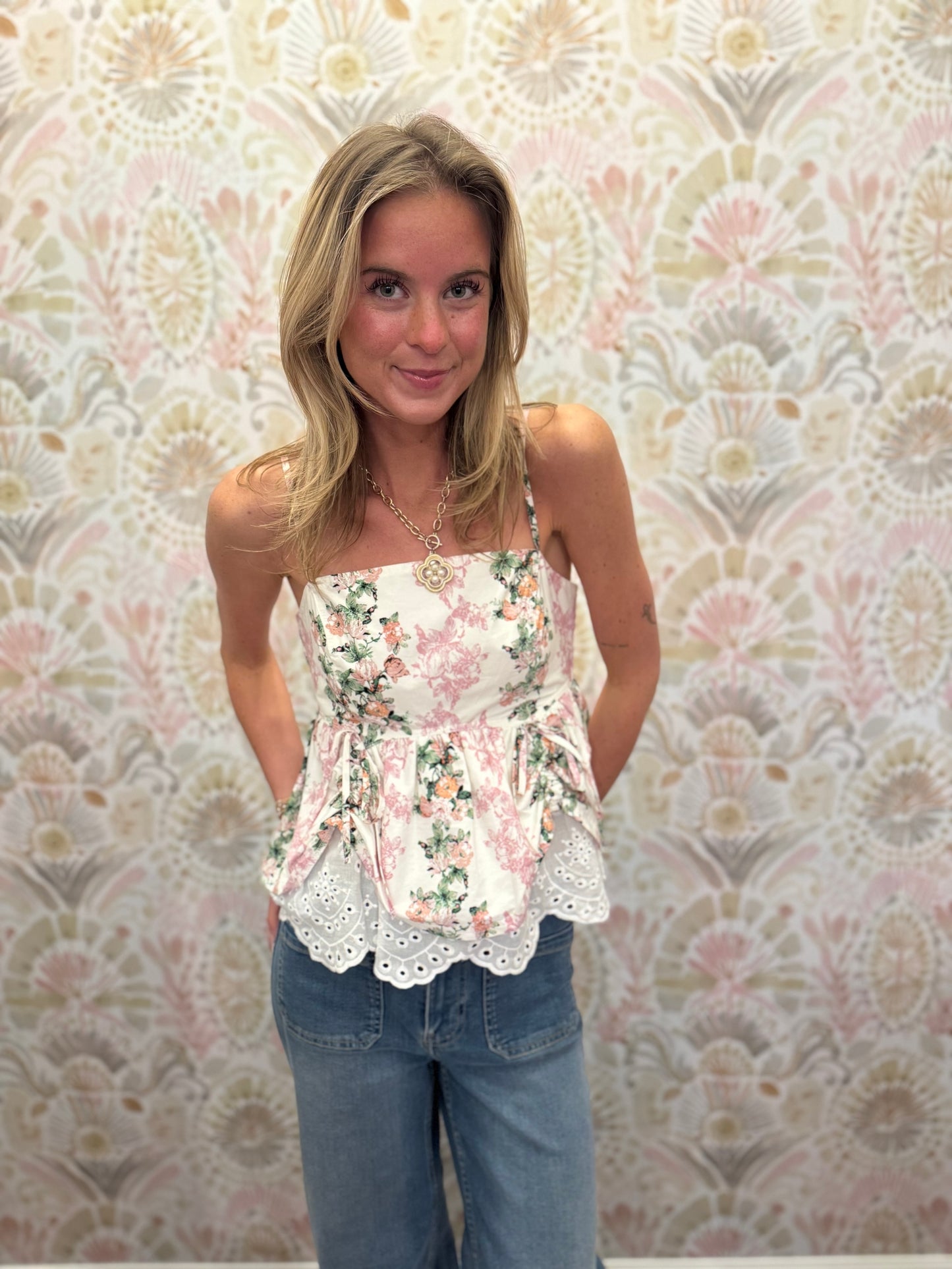 Aria Floral Tank Top