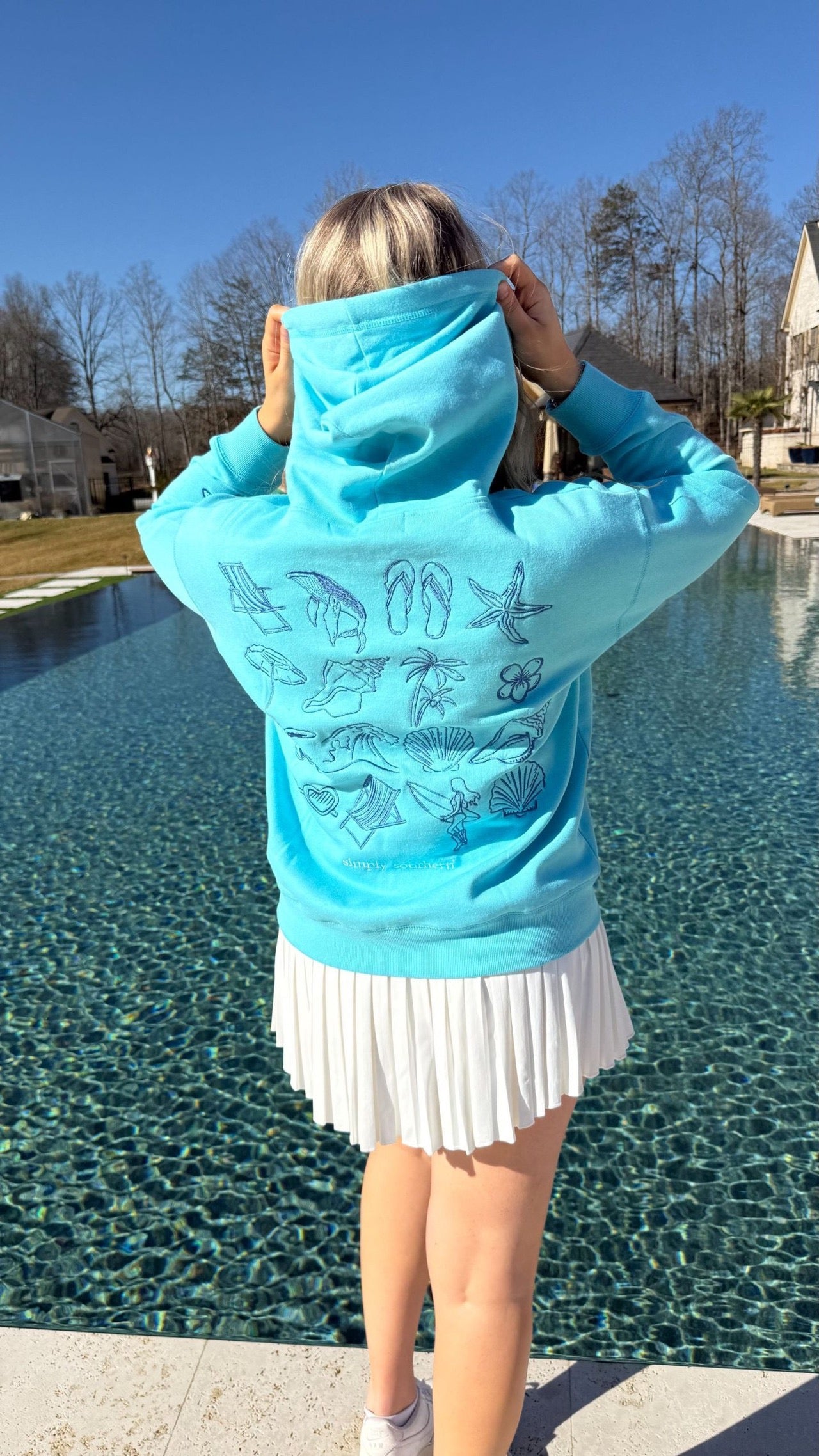Simply Southern Embroidered Beach Hoodie