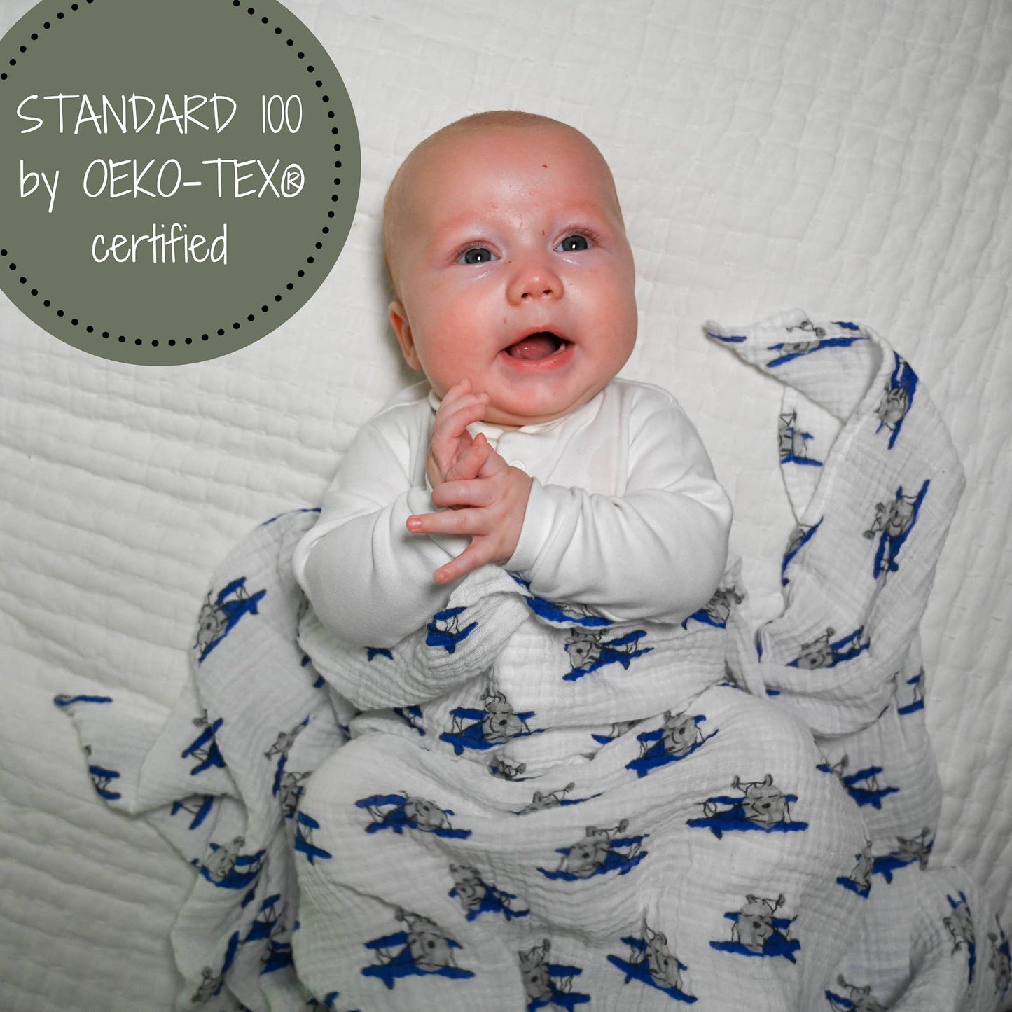 Up, Up, Up and Away Baby Swaddle Blanket