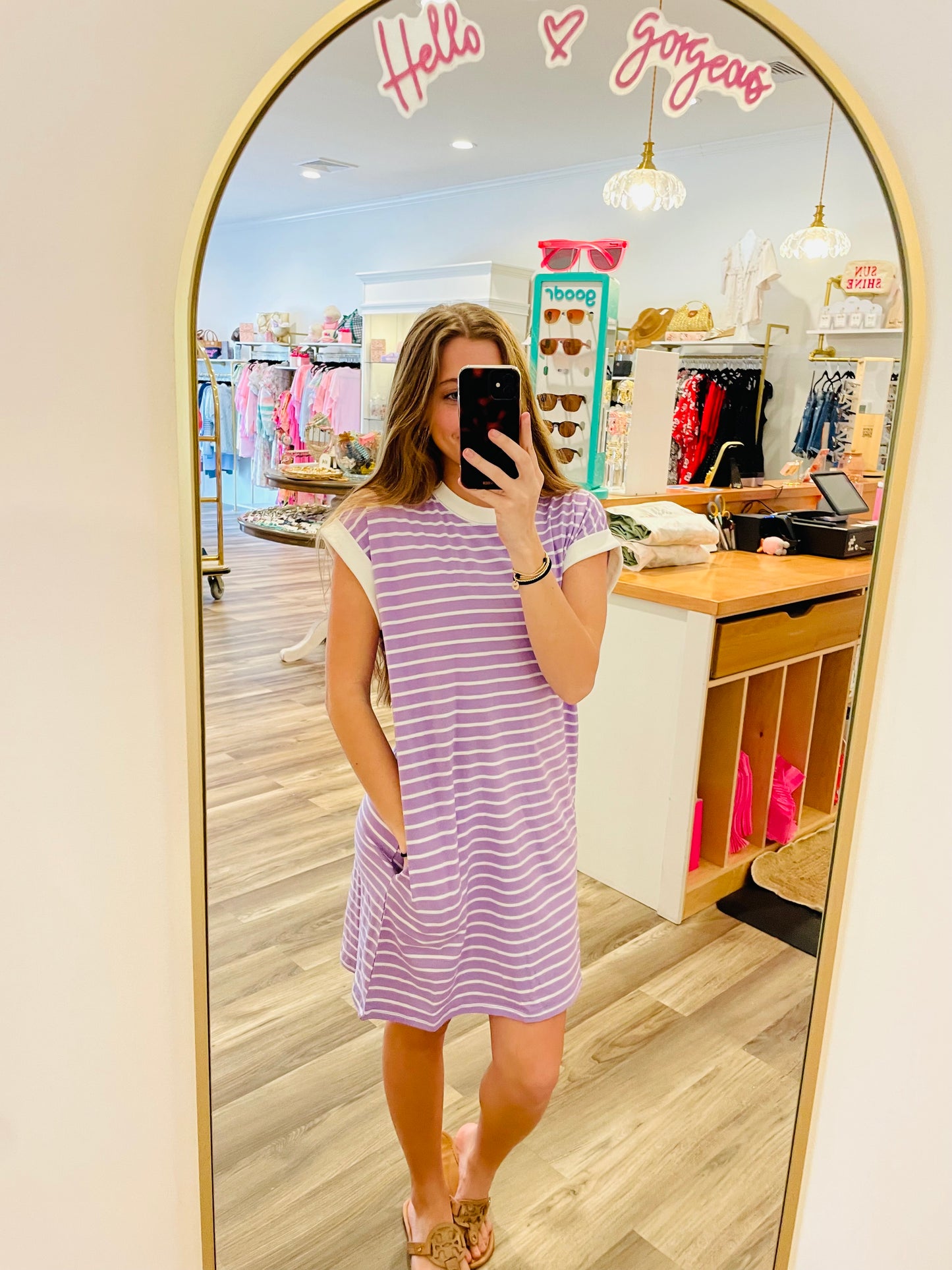 Ellie Stripe T-Shirt Dress