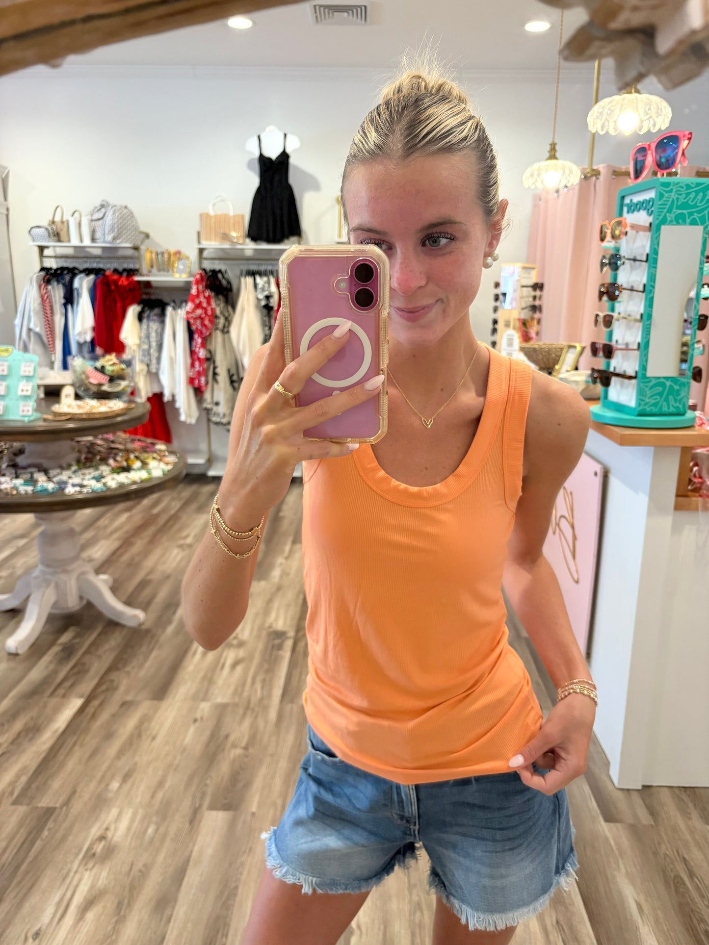 Ellie Ribbed Scoop Neck Tank