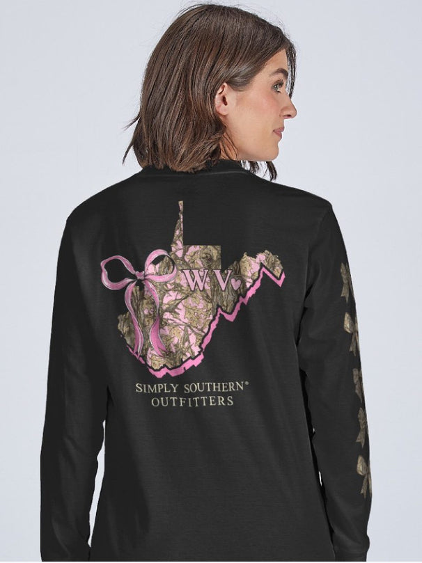 Simply Southern Long Sleeve Camo West Virginia Tee