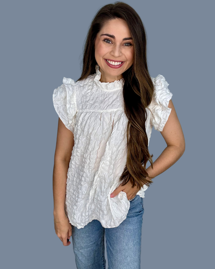 Simply Southern Latimer Top White
