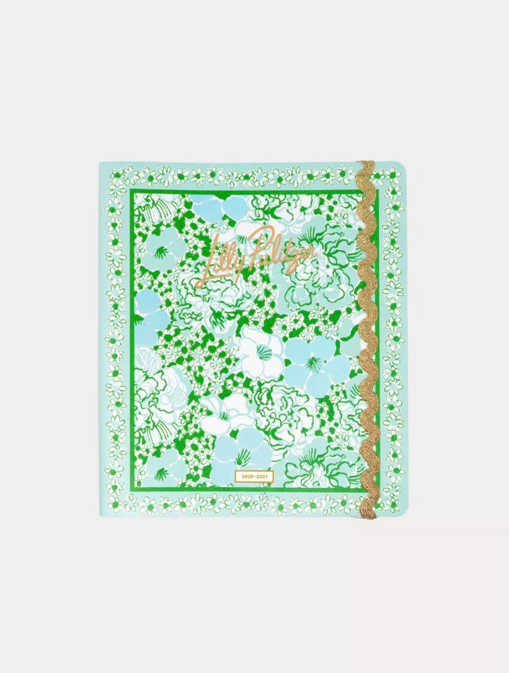 Lilly Pulitzer 2026-2027 17 Month Leatherette Agenda Mint Condition Burst Of Joy