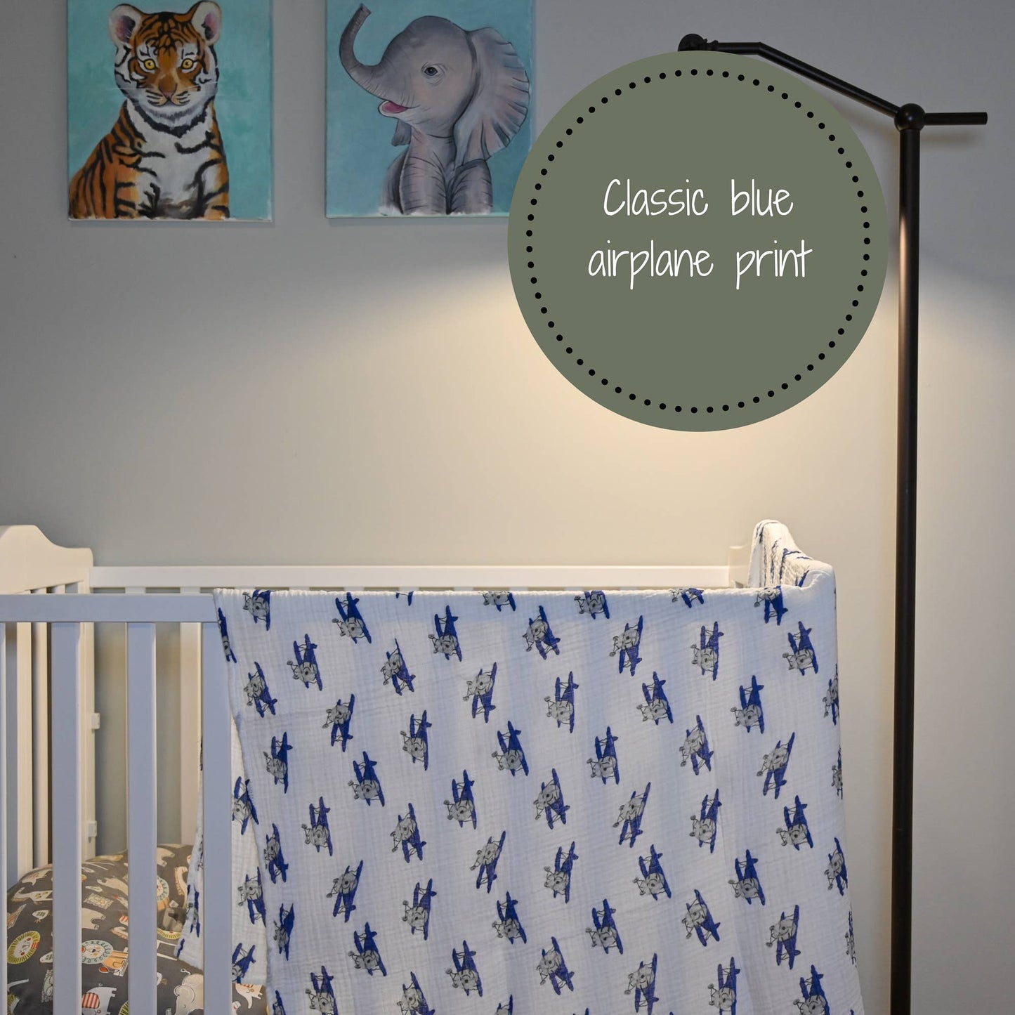 Up, Up, Up and Away Baby Swaddle Blanket