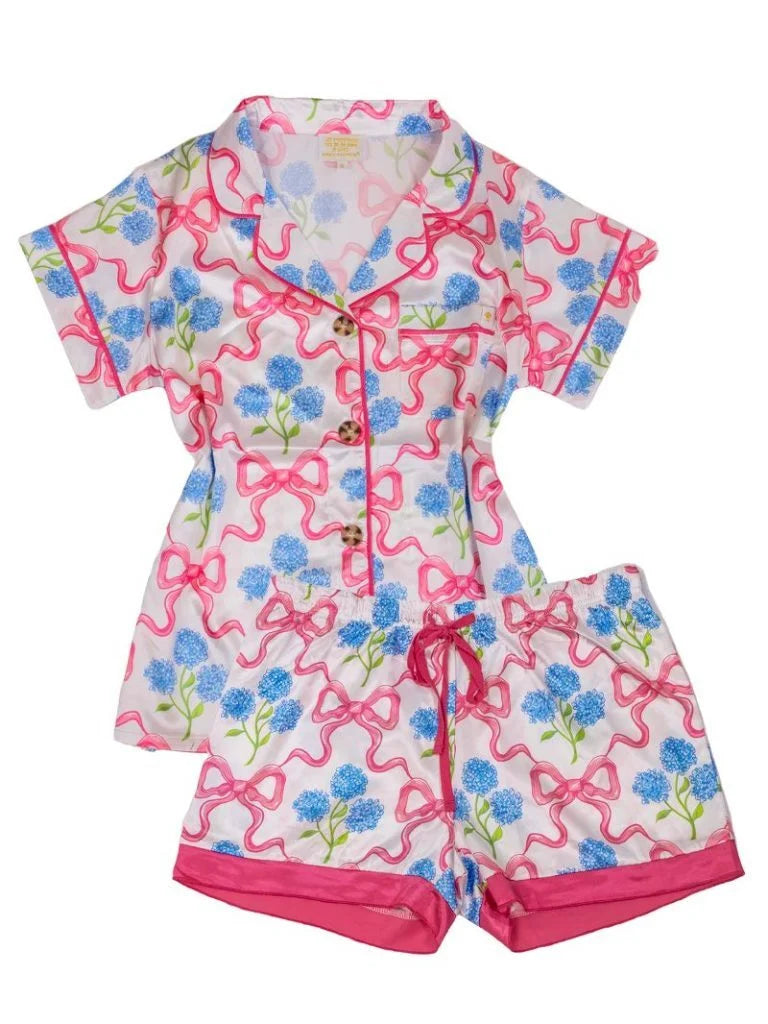 Simply Southern Silk Ribbon Button Down Pj Set