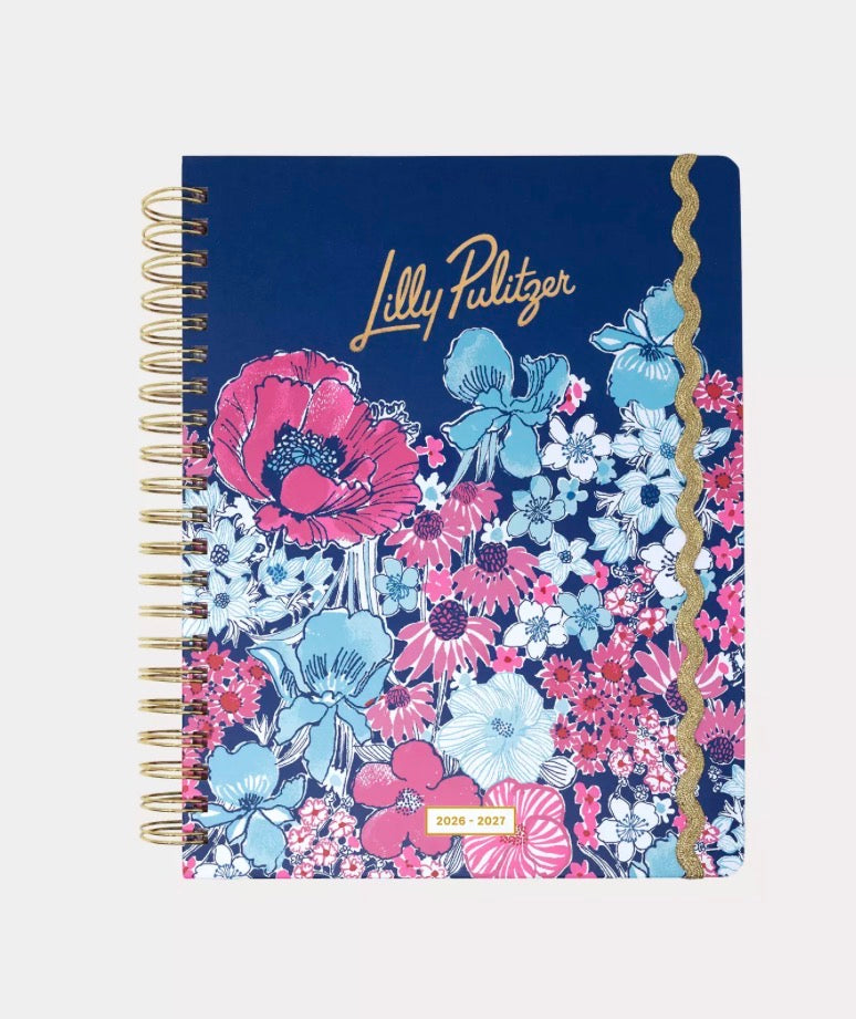 Lilly Pulitzer 2026-2027 17 Month Jumbo Agenda Starlight Navy In All Her Glory