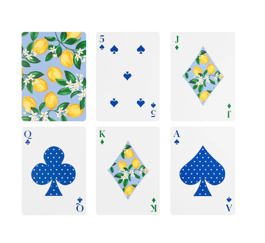 Draper James Waterproof Playing Cards Lemons