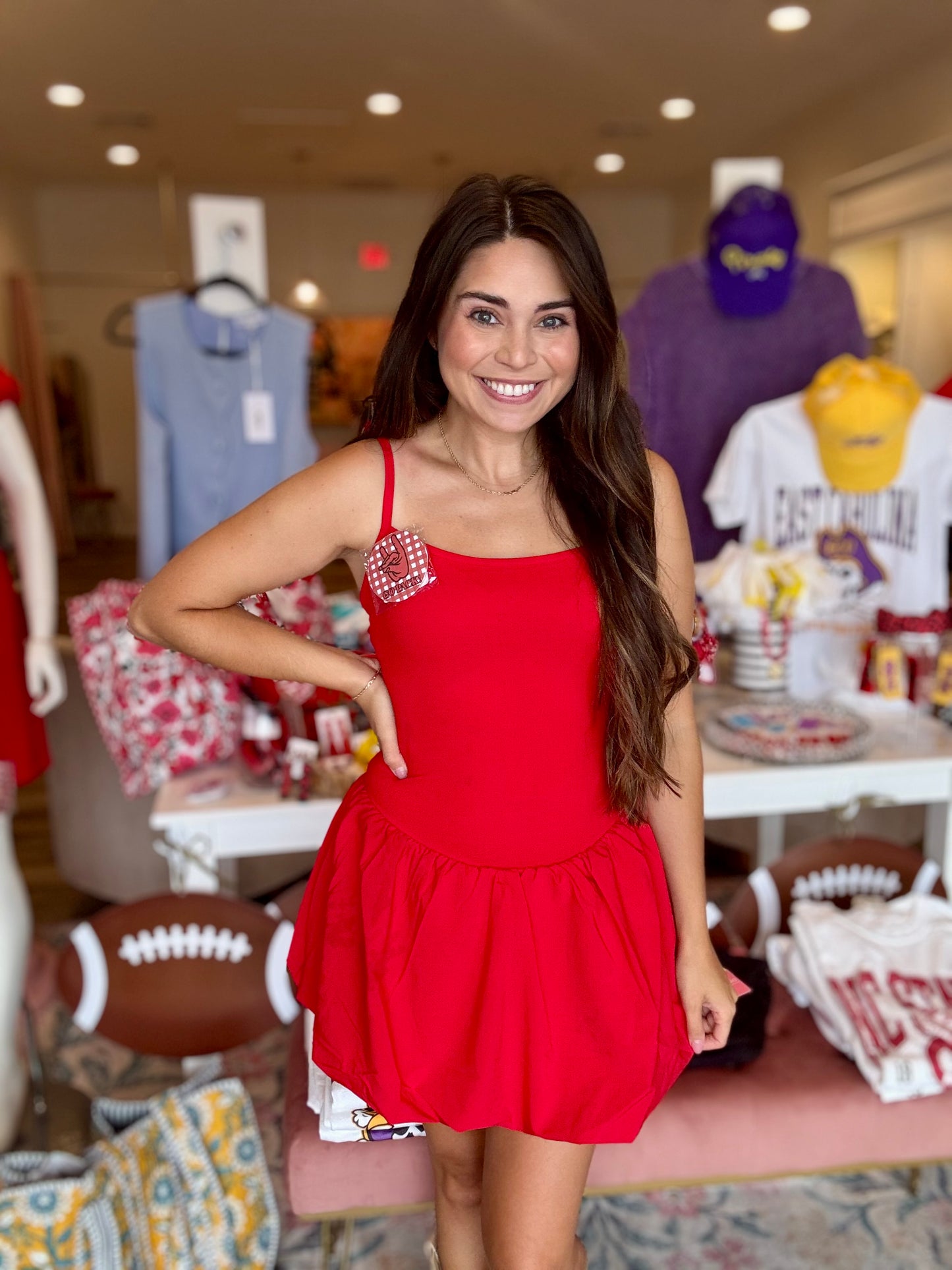 Bixie Bubble Hem Mini Skort Dress