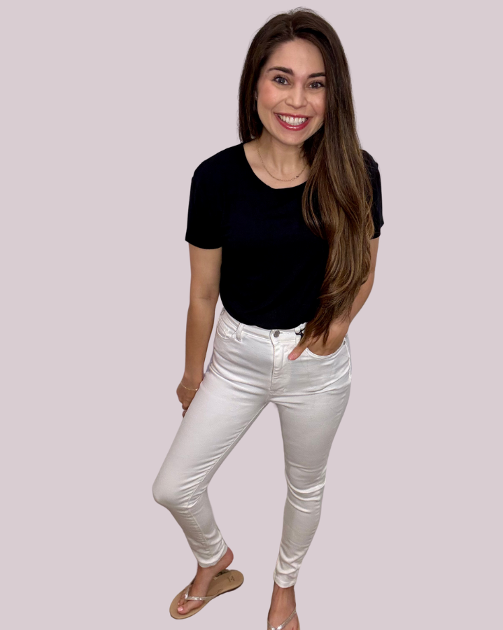 Judy Blue High Waist White Skinny Jean