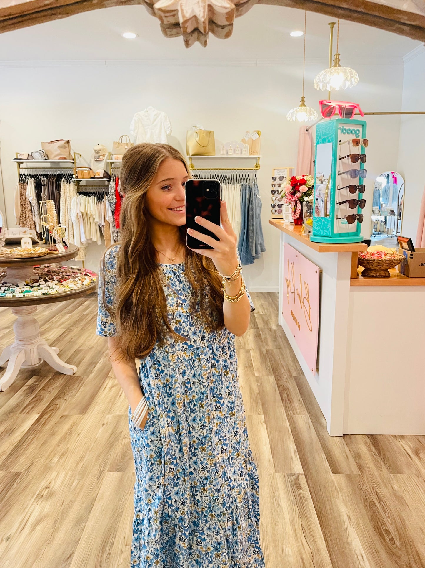 Mary Floral Pocket Dress