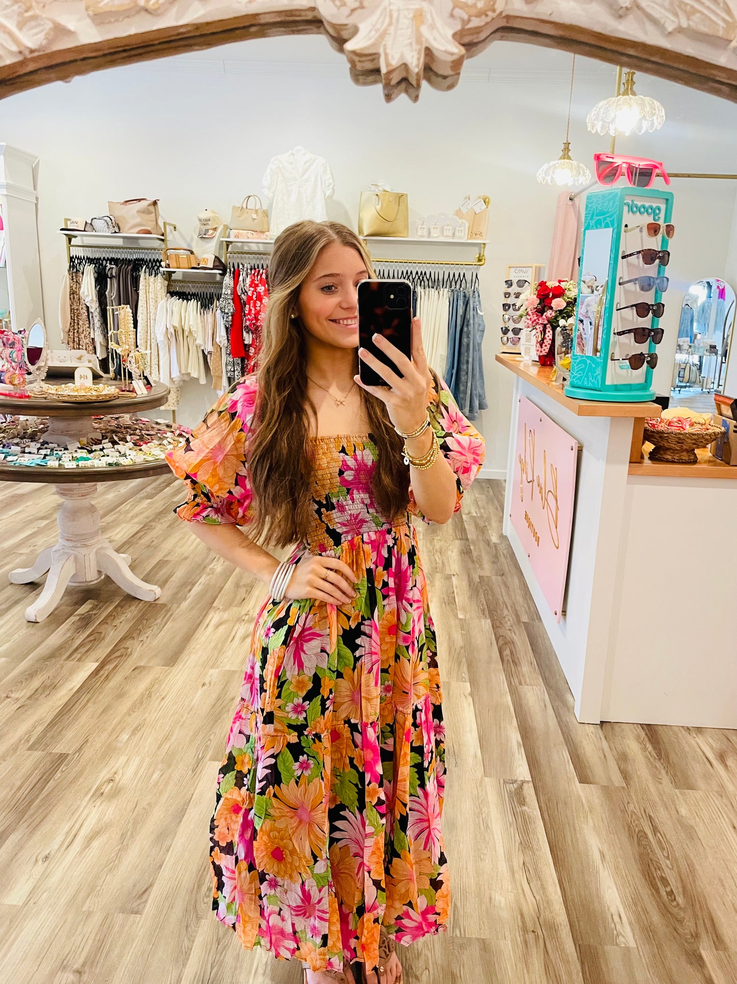 Alexandria Floral Puff Sleeve Dress