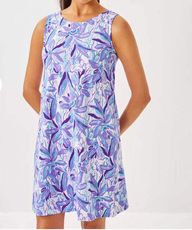 Lily Pulitzer Eliza Dress Tropicalia Purple Elephant in the Bloom