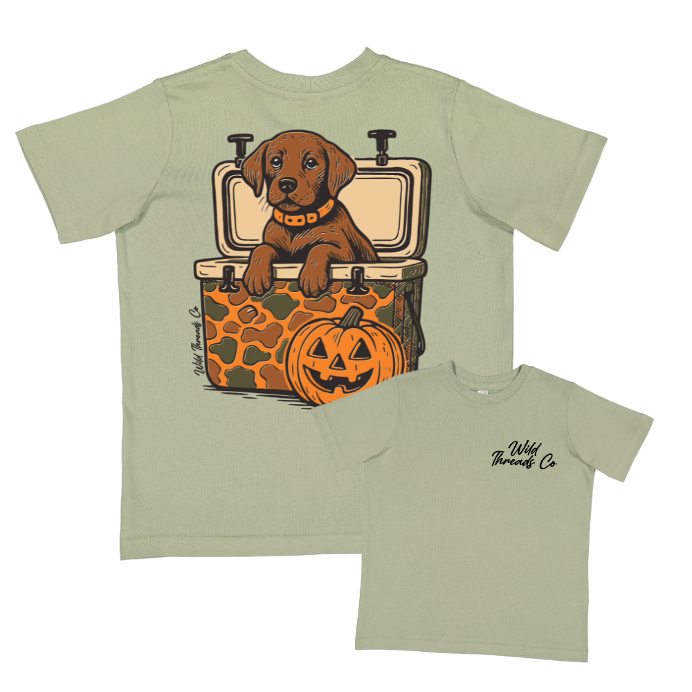 Boys Hunting Dog Halloween Cooler Tee