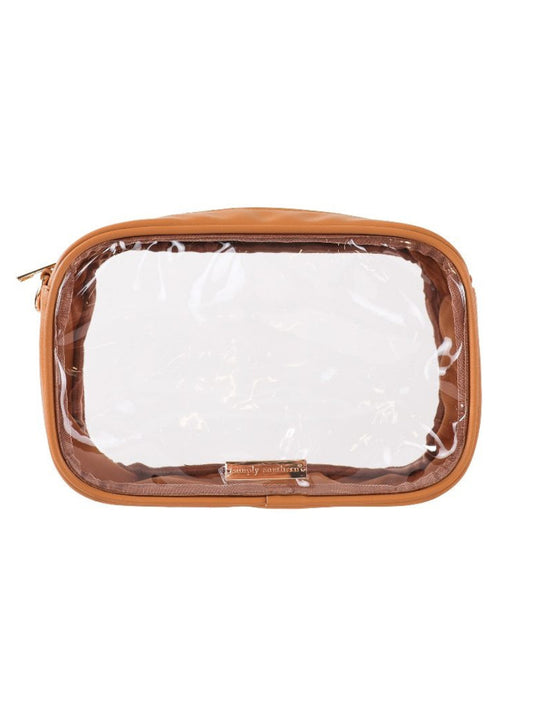 Simply Southern Tan/Clear Leather Crossbody