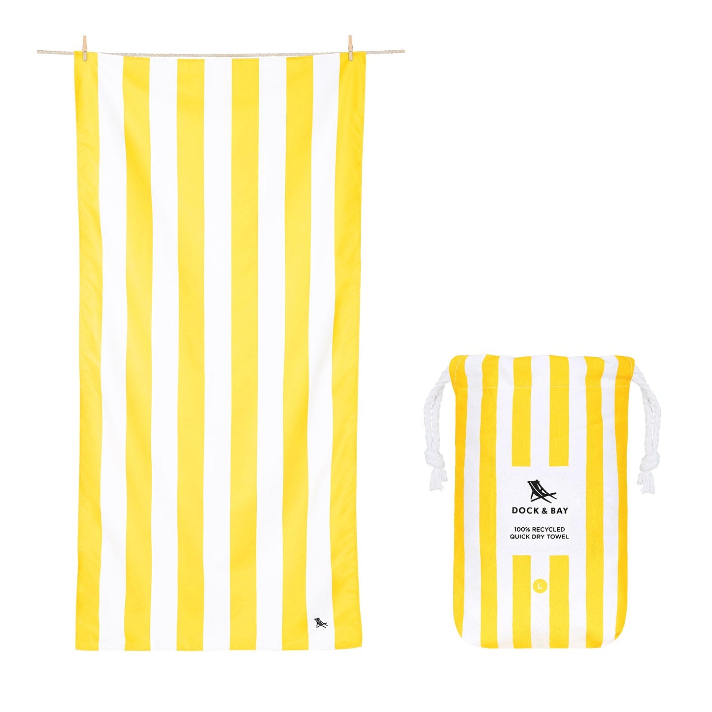 Dock & Bay Quick Dry Towel- Boracay Yellow