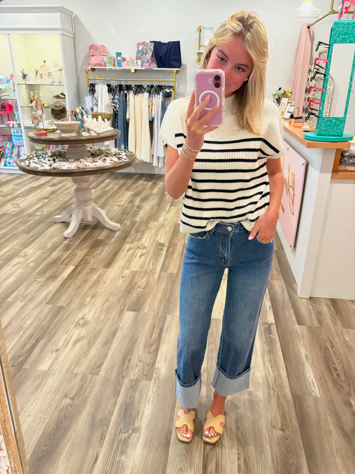 Halsey High Rise Cuffed Leg Jeans