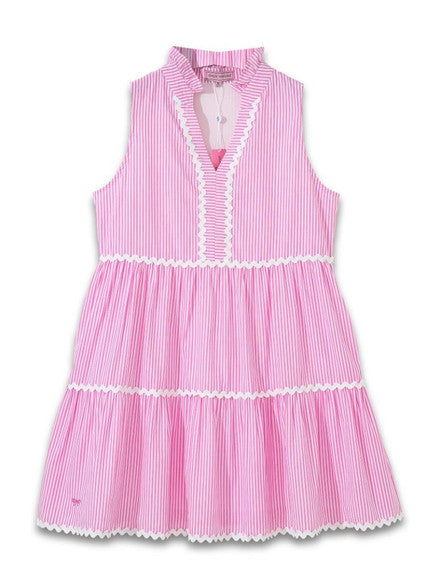 Simply Southern Youth Coastal Prep Dress Pink