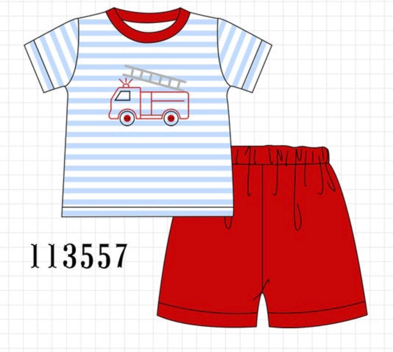 Little Boy Fire Truck Set