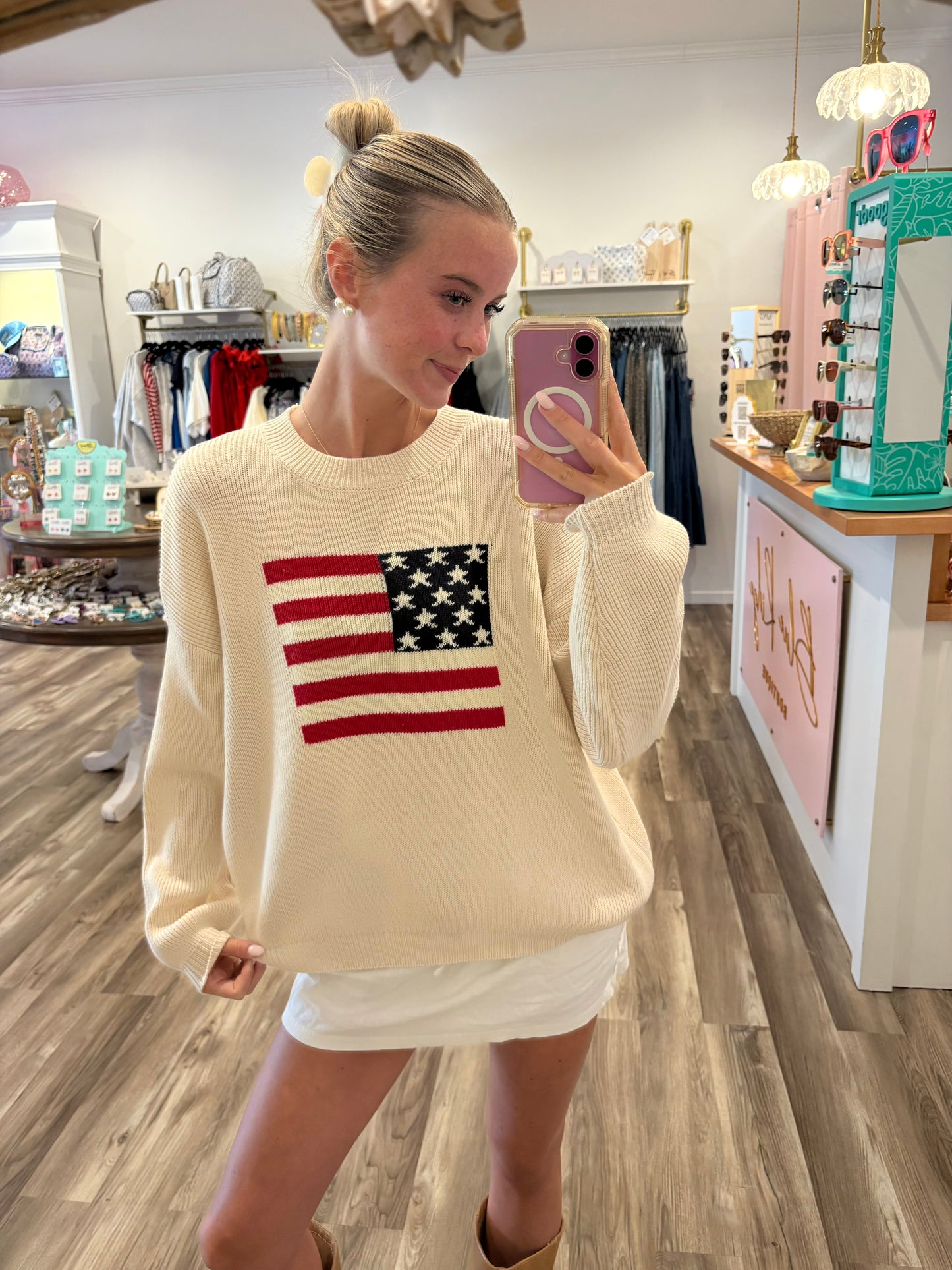 American Flag Sweater