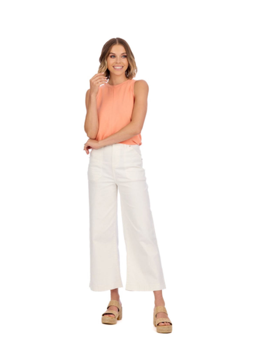 MudPie Fritz Jeans White