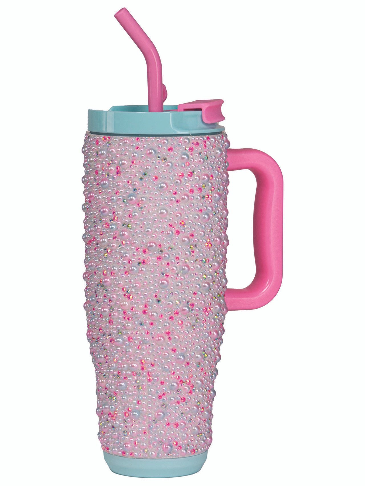 Pink Rhinestone 40 oz Tumblr