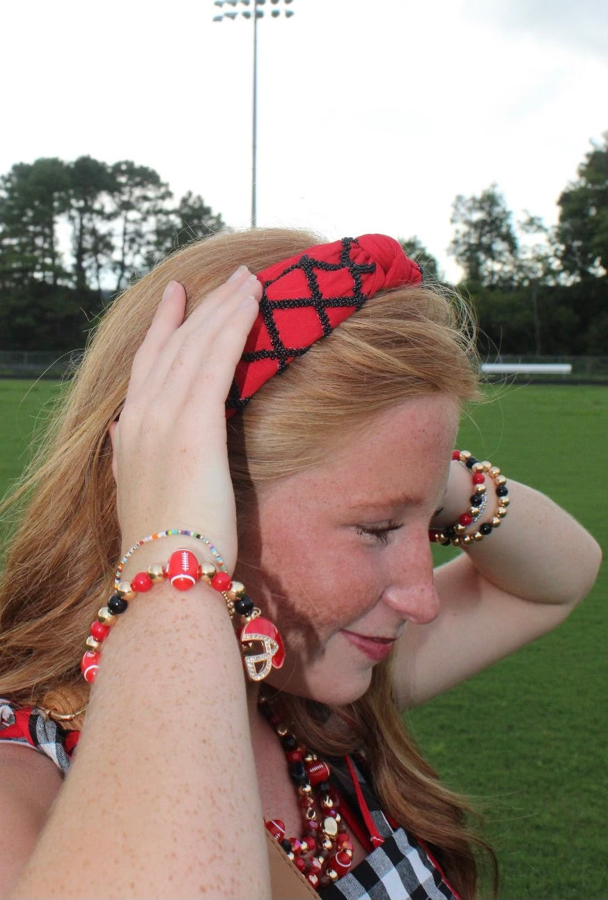 NC State Beaded Headband