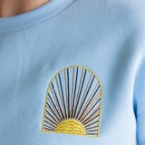 Simply Southern Embroidered Dilara Be The Light Crewneck