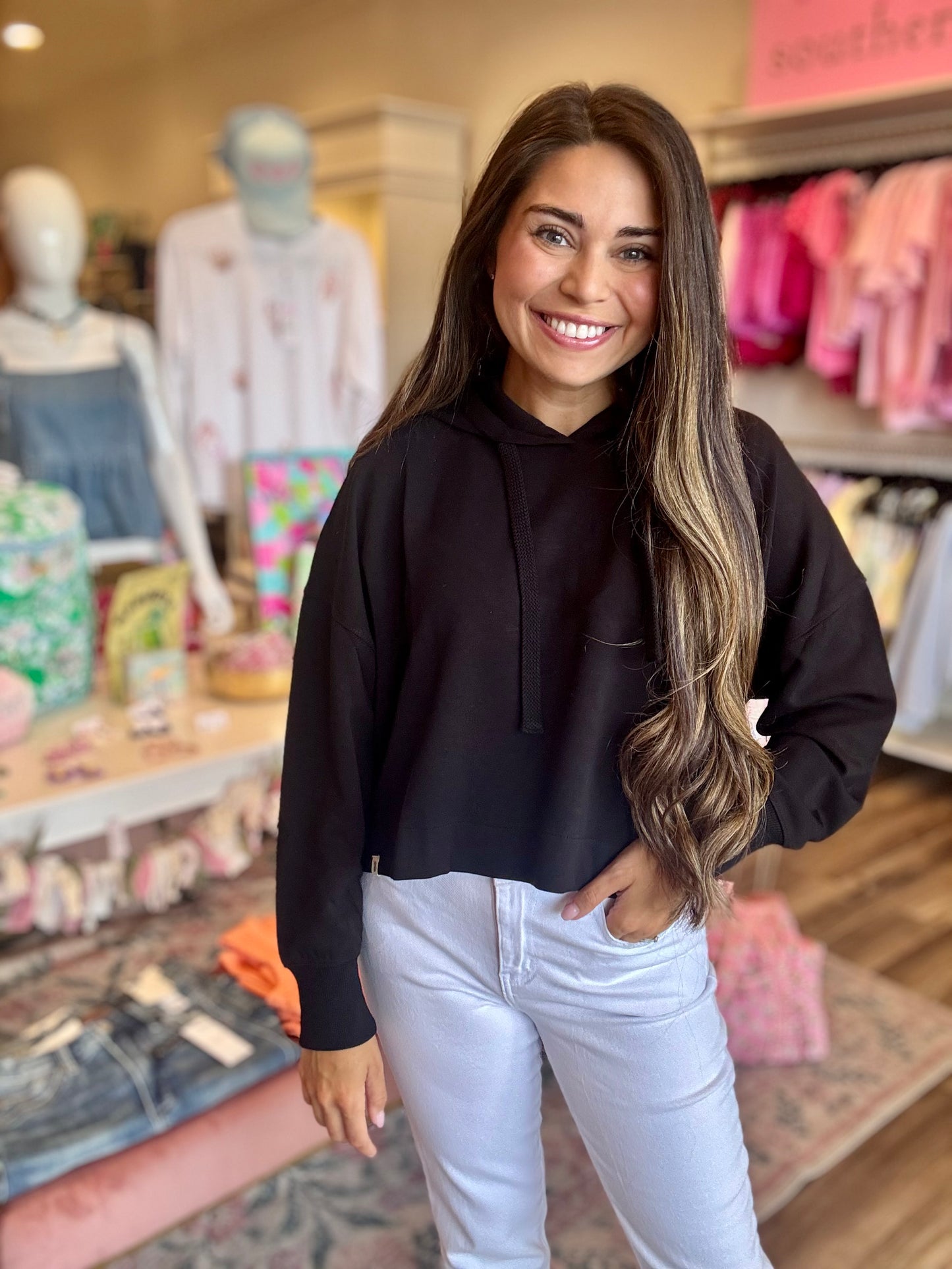 SIMPLY SOUTHERN CROP HOODIE PULLOVER JACKET