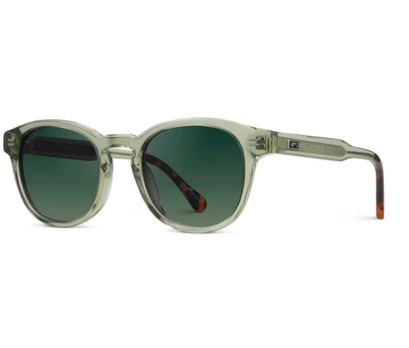 WMP Felix Polarized Sunglasses Palm Green and Smoke Green Gradient Lens