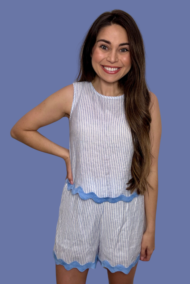 Sweet Blue Ric Rac Set