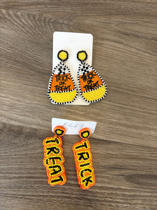 Beaded Halloween Earrings