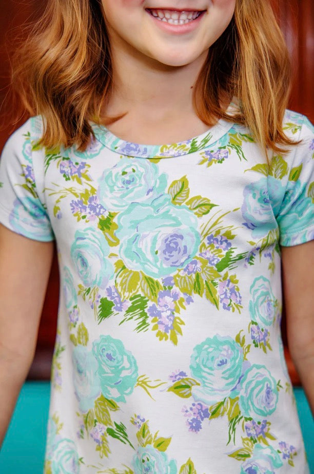 The Beaufort Bonnet Company Polly Play Dress Princess Grace Rose (Blue)